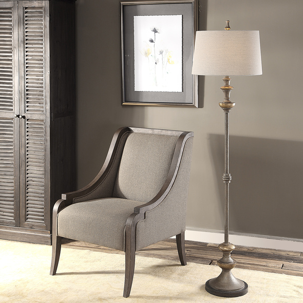 design lights for wall Uttermost Silver Bronze Floor Lamp This Floor Lamp Features Heavily Burnished Textured Silver Details, Paired With Antiqued Silver Champagne Accents And A Crackled Dark Bronze Foot.