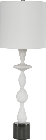 Uttermost White Marble Table Lamp Table Lamps A Modern Black And White Table Lamp Executed In A Rich Material Made Of Granulated Marble That Accurately Replicates The Look Of Thassos Marble, Displayed On A Thick Black Marble Foot.