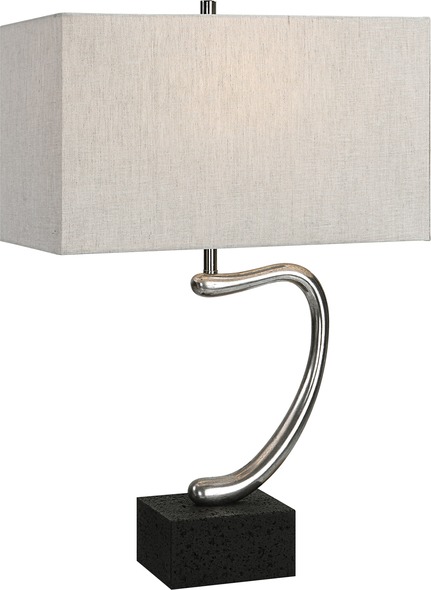 clear vintage light bulbs Uttermost Abstract Table Lamp Inspired By Contemporary Art, This Table Lamp Features An Abstract Sculpture Finished In Tarnished Silver, Accented By A Granulated Black Marble Foot That Accurately Replicates The Look Of Thassos Marble.