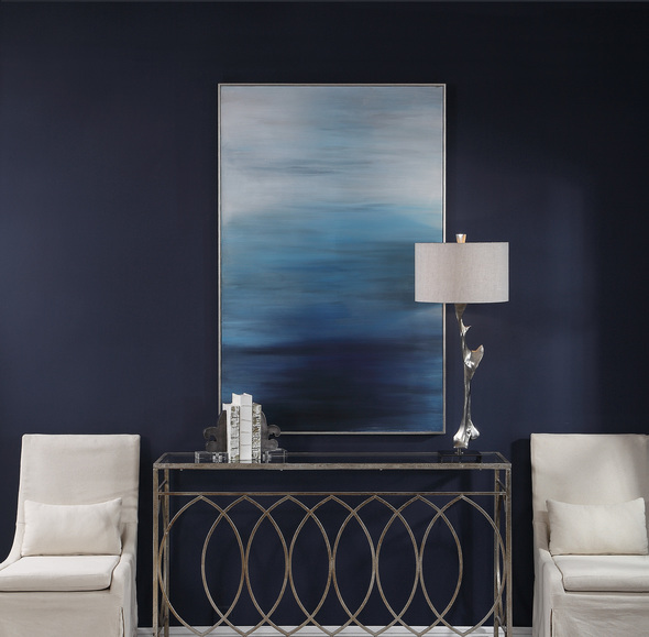 wall painting design photo frame Uttermost Ocean Art Hand Painted Using A Variety Of Neutral Shades Of Dark Medium And Light Gray, Blue Grays Cream