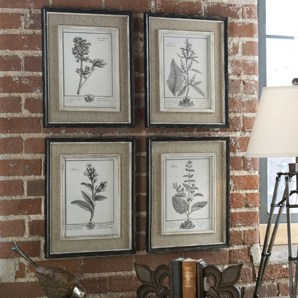 canvas photo wall ideas Uttermost Floral Art Frames Have A Heavily Distressed Black Finish With A Gray And Taupe Wash. The Inner Lips And Liners Have A Medium Wood Tone Base With Heavily Distressed Painted White Finish With A Gray & Taupe Glaze. Grace Feyock
