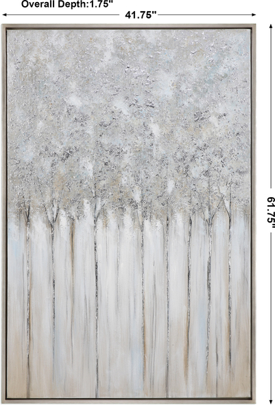 modern canvas art Uttermost Abstract Art Hand Painted Canvas Over Wooden Stretchers, Frame Is Warm Silver Champagne.
