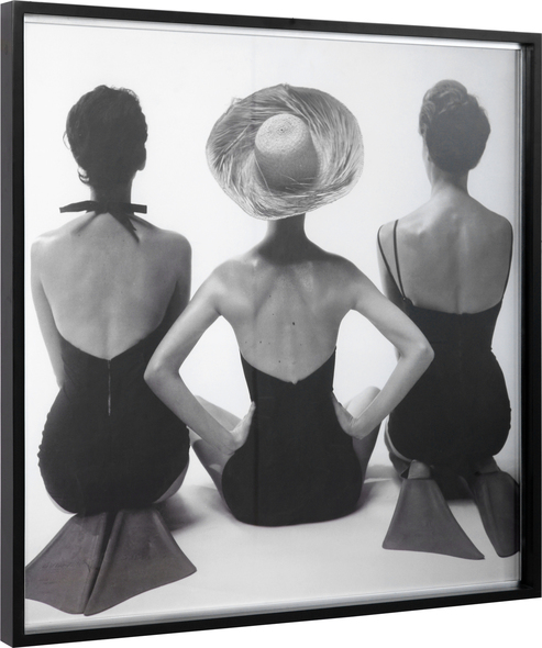 framed art for sale Uttermost Fashion Print main Matte Black Frame With Silver Inner Liner, Under Glass, Black And White, Vintage