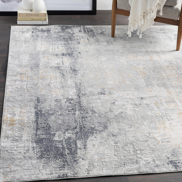 large white area rug Uttermost 9 X 12 Rug Light Gray, Mustard, Off-White, Charcoal, Gray