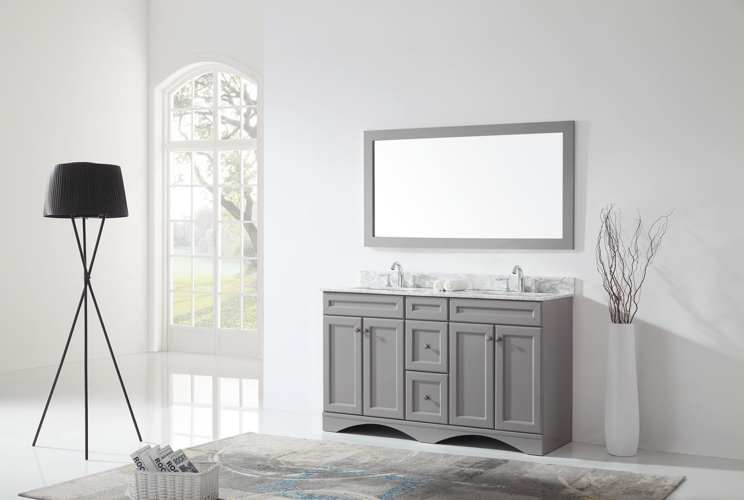 modern vanity set Virtu Bathroom Vanity Cabinet Medium Transitional