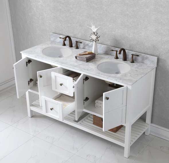 double sink cabinet size Virtu Bathroom Vanity Set Light Transitional