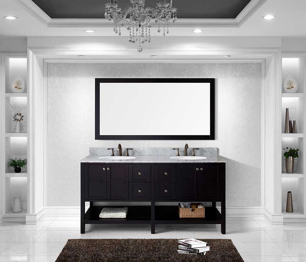 30 vanity cabinet Virtu Bathroom Vanity Set Dark Transitional
