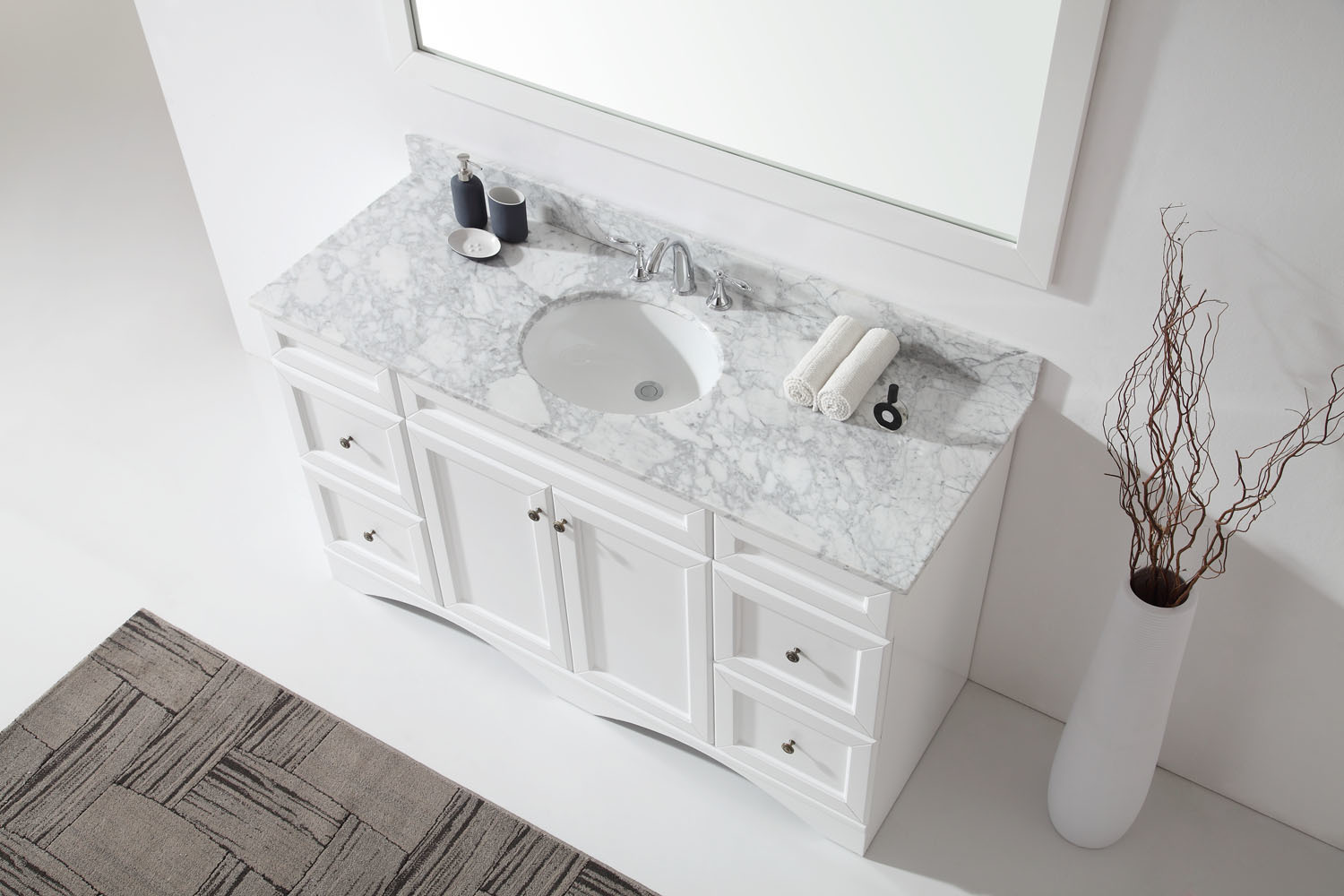 double sink bathroom vanity sizes Virtu Bathroom Vanity Set Light Transitional