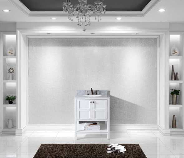 oak double vanity bathroom Virtu Bathroom Vanity Set Light Transitional