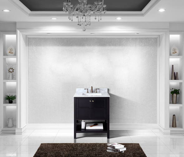 clearance vanities with tops Virtu Bathroom Vanity Set Dark Transitional