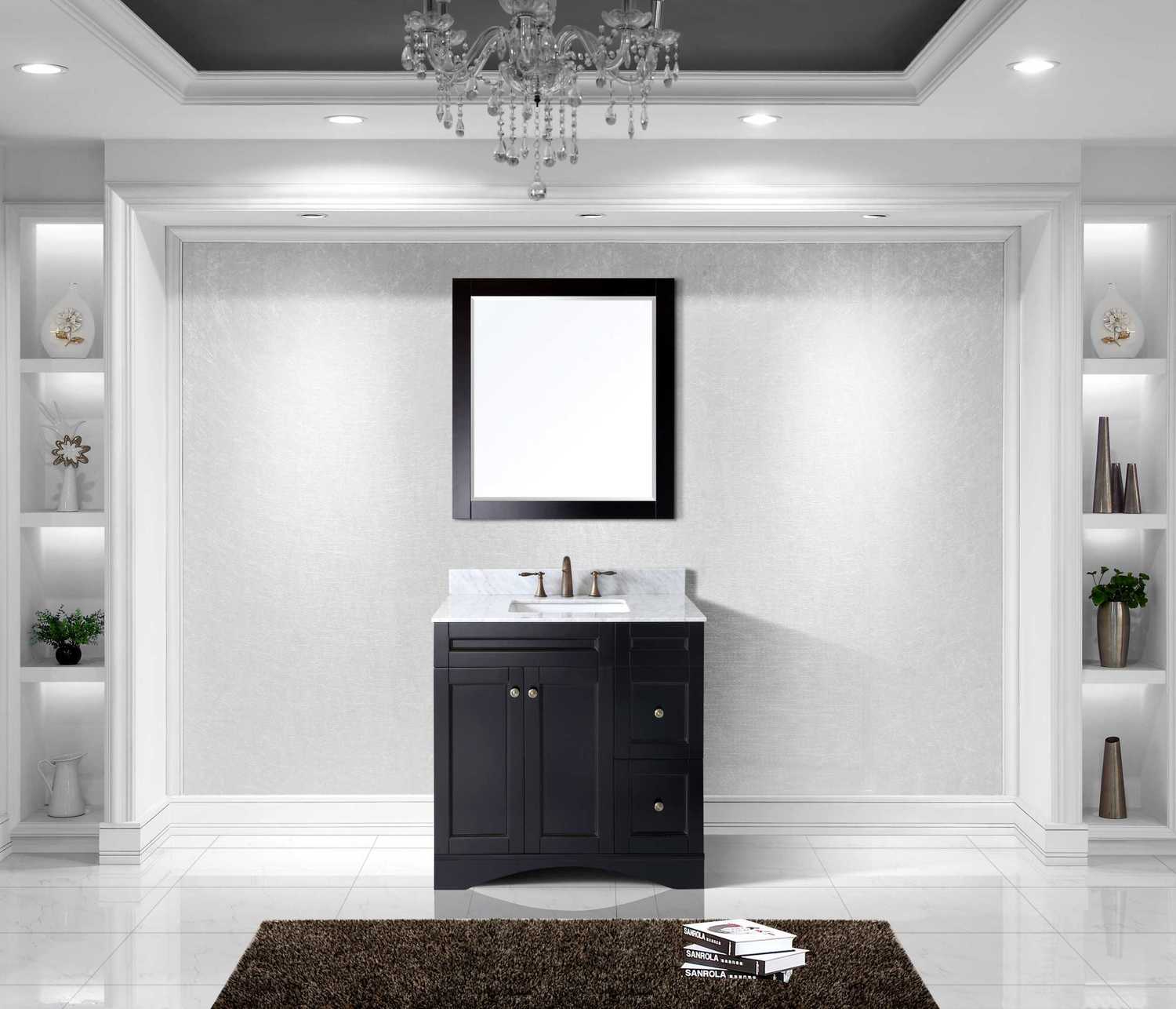 corner bathroom vanity unit Virtu Bathroom Vanity Set Dark Transitional
