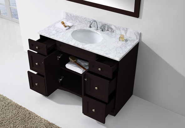 large counter top basin Virtu Bathroom Vanity Set Dark Transitional