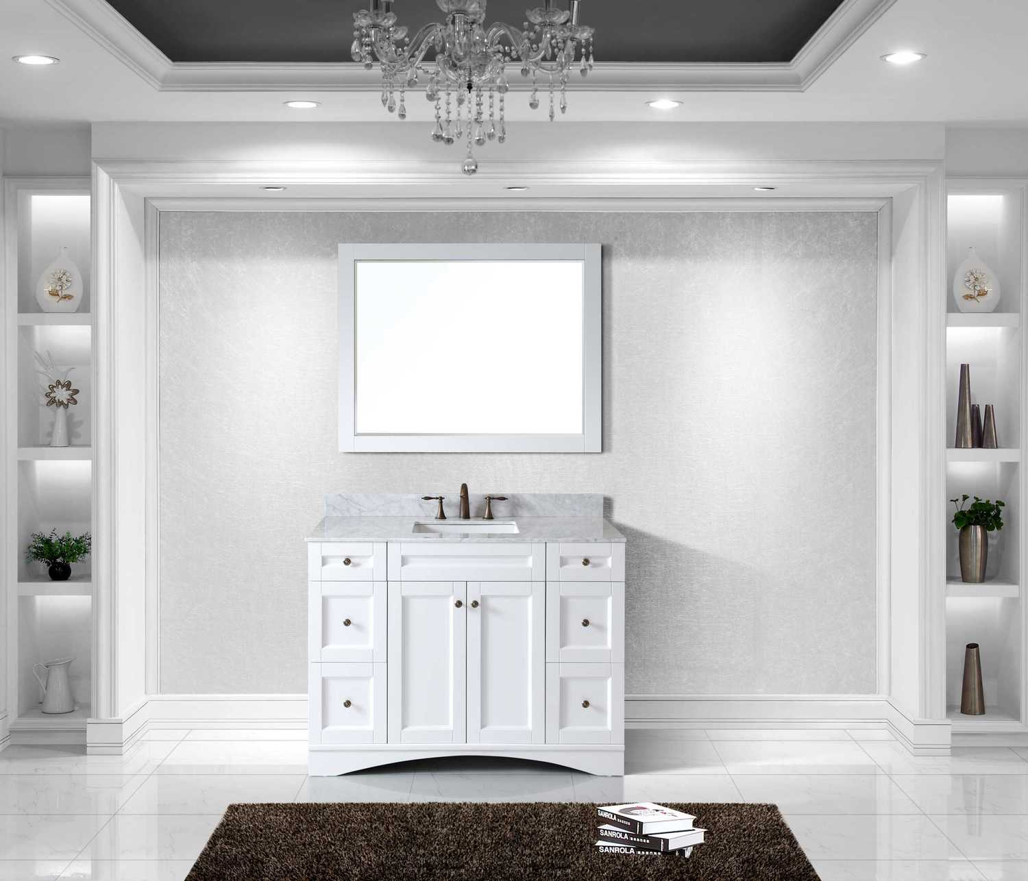 dark oak vanity unit Virtu Bathroom Vanity Set Light Transitional