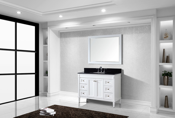 white oak double vanity 60 Virtu Bathroom Vanity Set Light Transitional