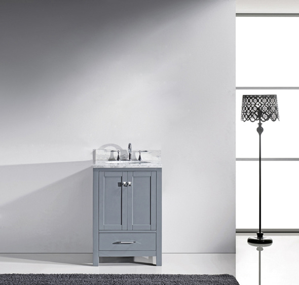 dark grey vanity unit Virtu Bathroom Vanity Set Medium Transitional