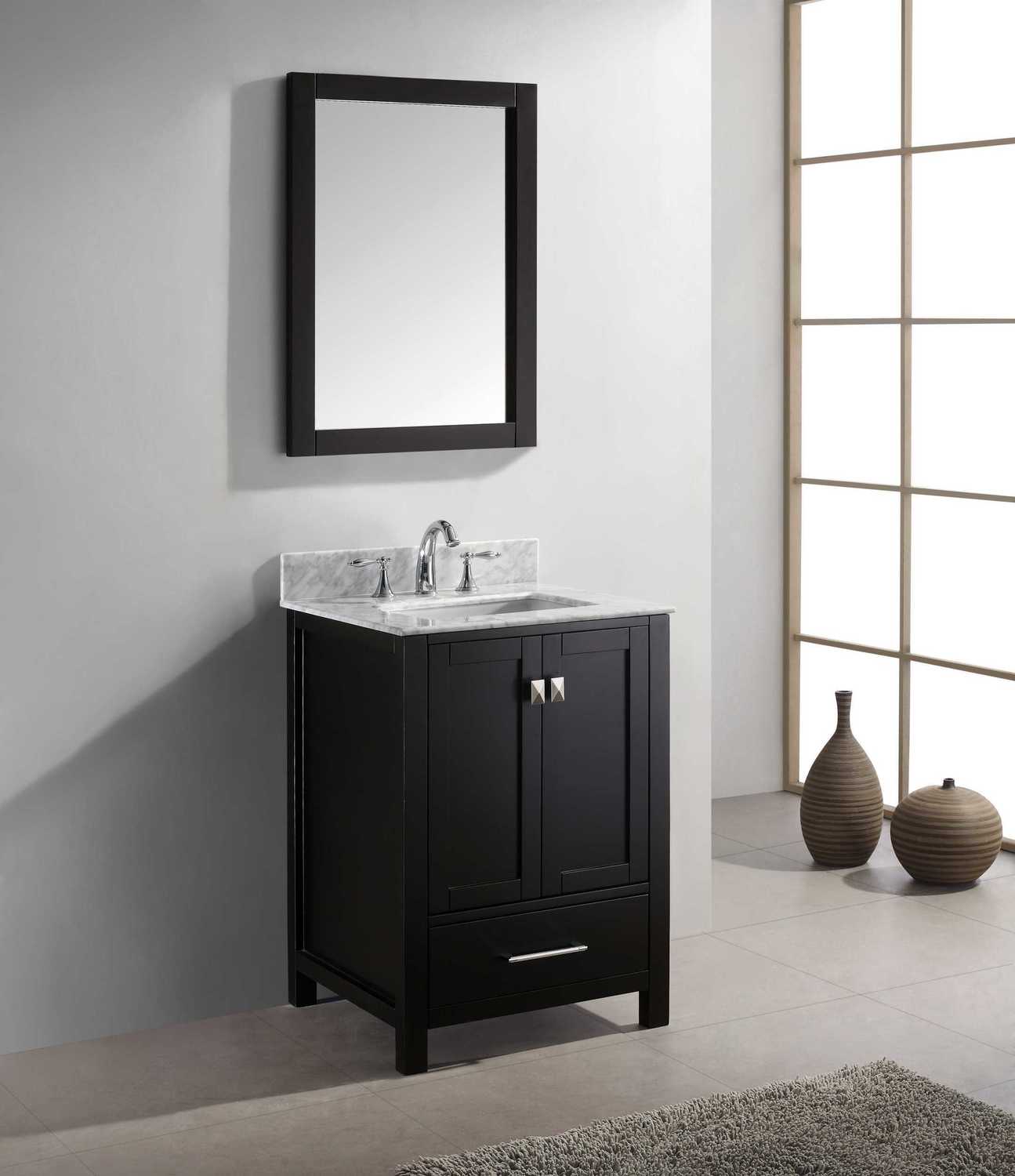 modern vanity design Virtu Bathroom Vanity Set Dark Transitional