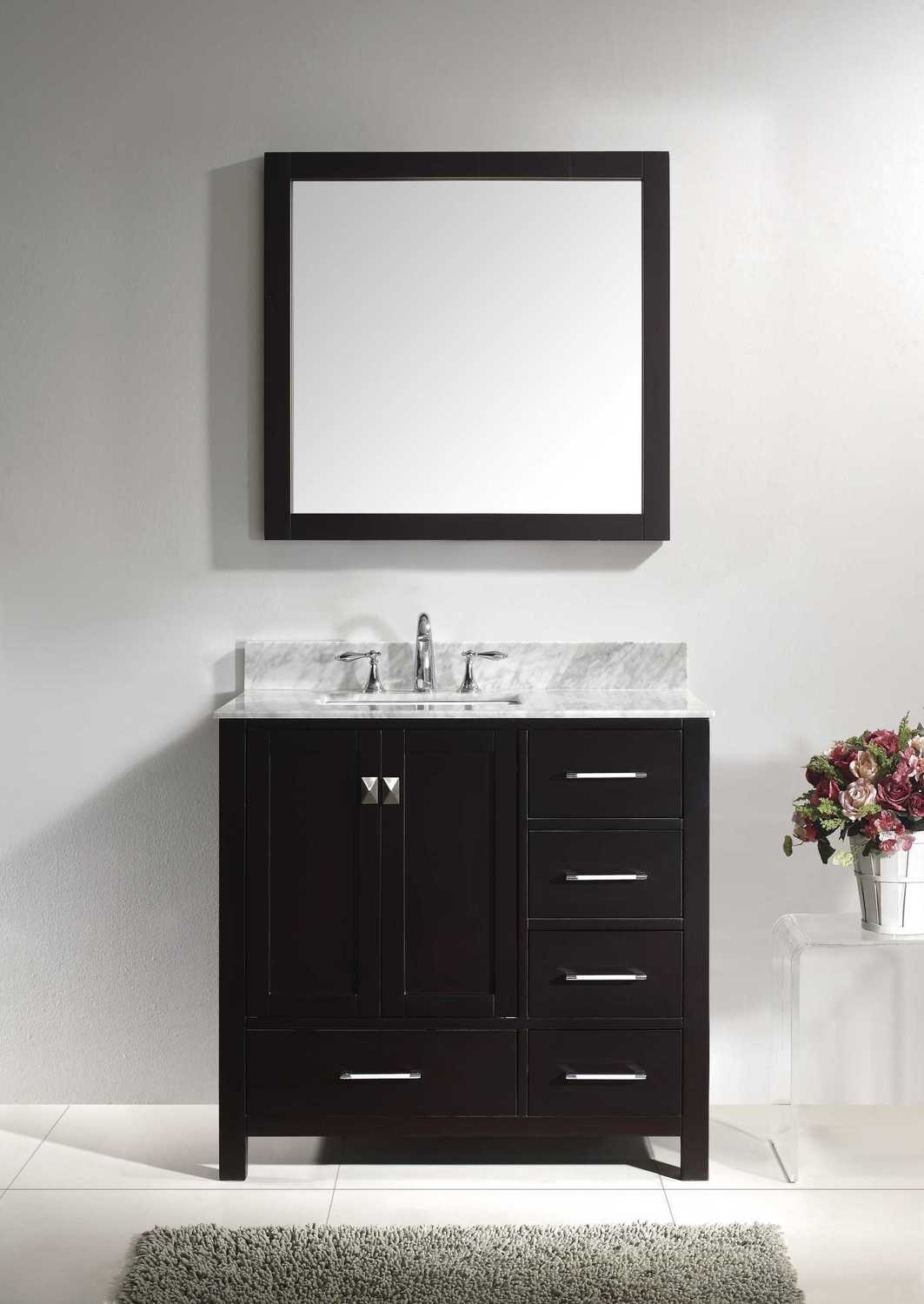 bathroom vanity fixtures Virtu Bathroom Vanity Set Bathroom Vanities Dark Transitional