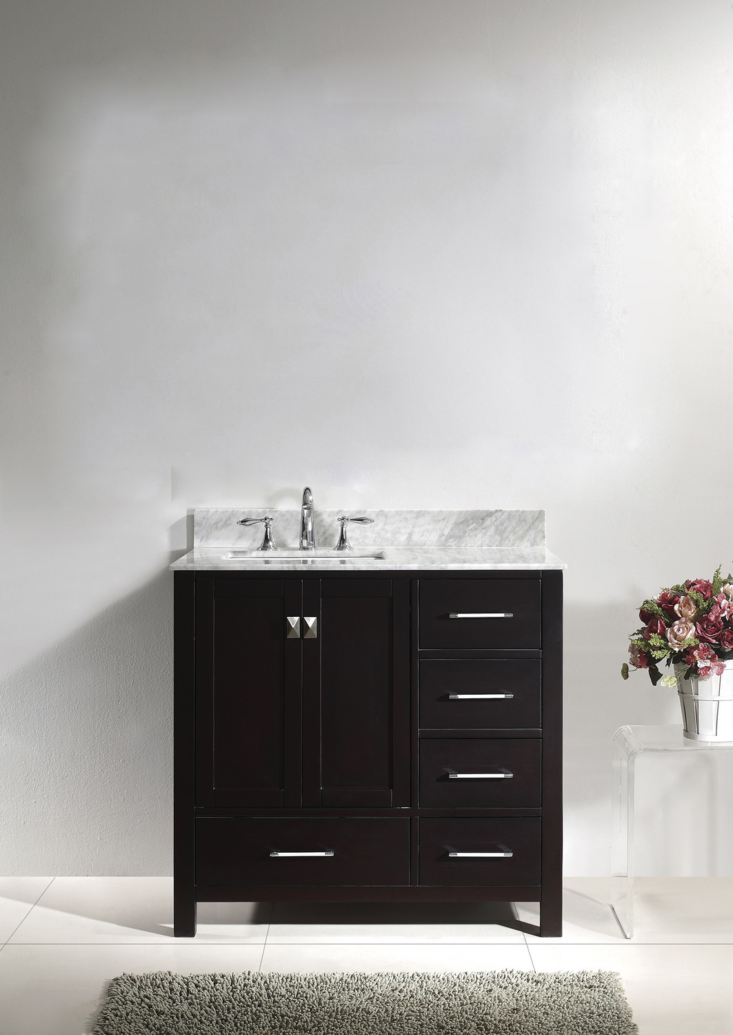 bathroom counter top ideas Virtu Bathroom Vanity Set Bathroom Vanities Dark Transitional