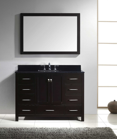 50 vanity top with sink Virtu Bathroom Vanity Set Dark Transitional
