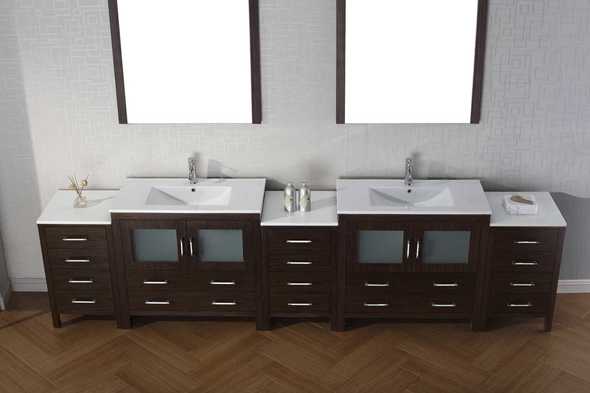 wooden bathroom cabinet Virtu Bathroom Vanity Set Dark Modern