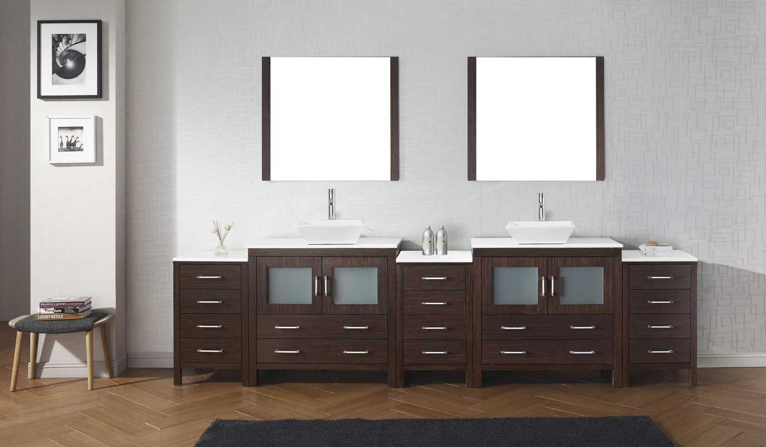 bathroom vanity basin Virtu Bathroom Vanity Set Dark Modern