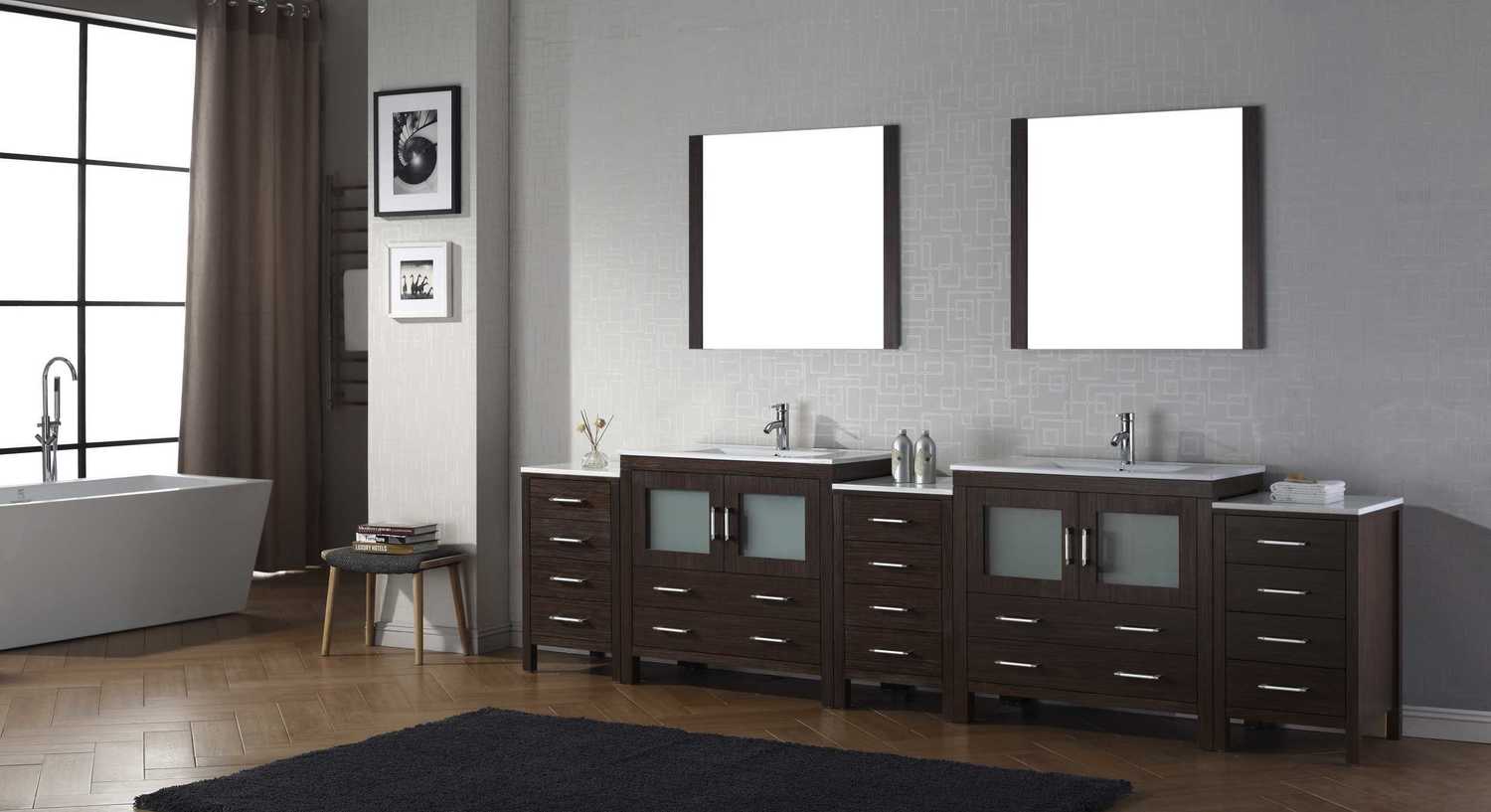 bathroom vanity collections Virtu Bathroom Vanity Set Dark Modern