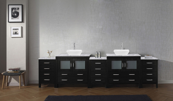 clearance vanity with sink Virtu Bathroom Vanity Set Dark Modern