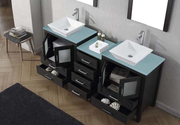 best bathroom double vanity Virtu Bathroom Vanity Set Dark Modern