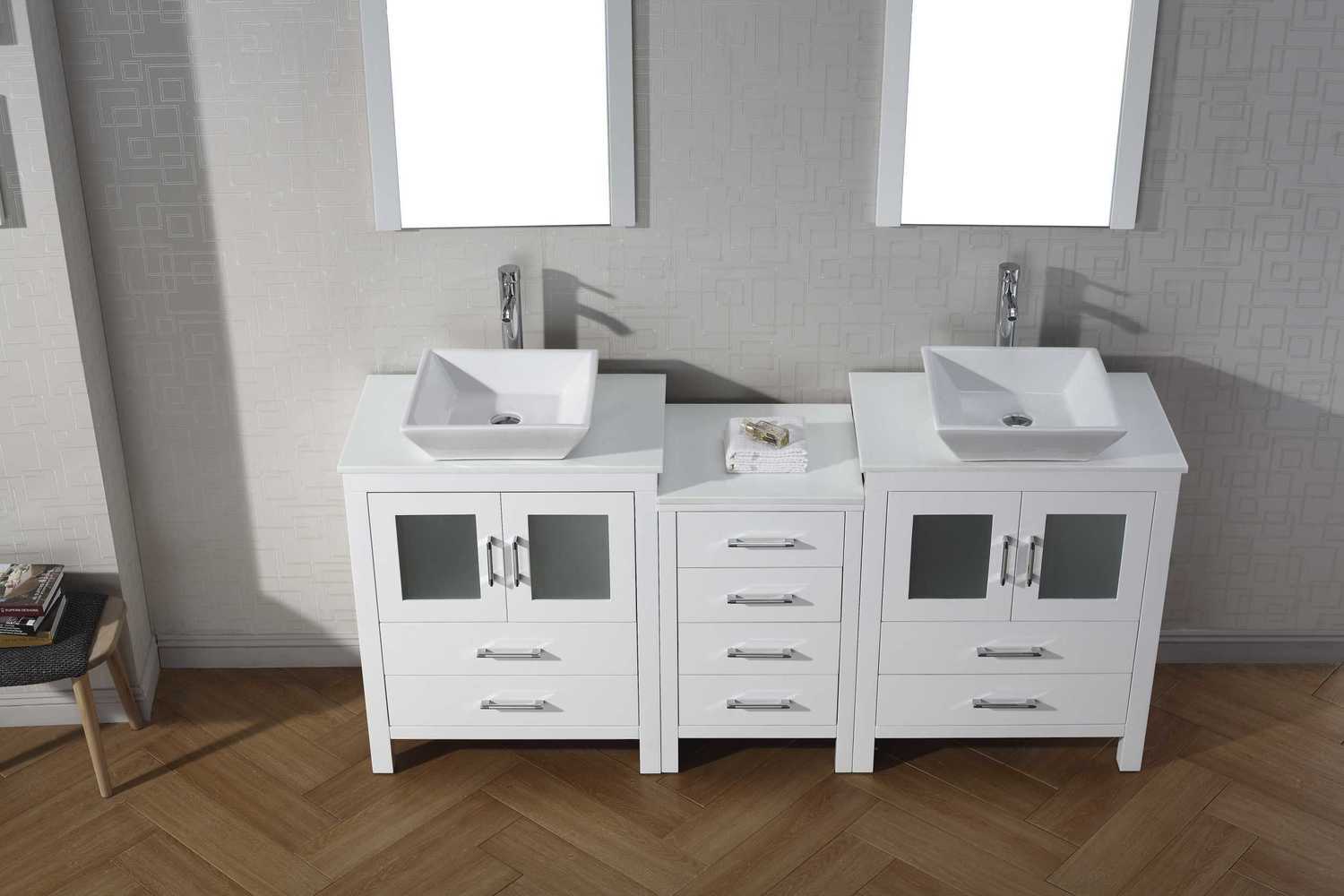 reclaimed wood vanity unit Virtu Bathroom Vanity Set Light Modern