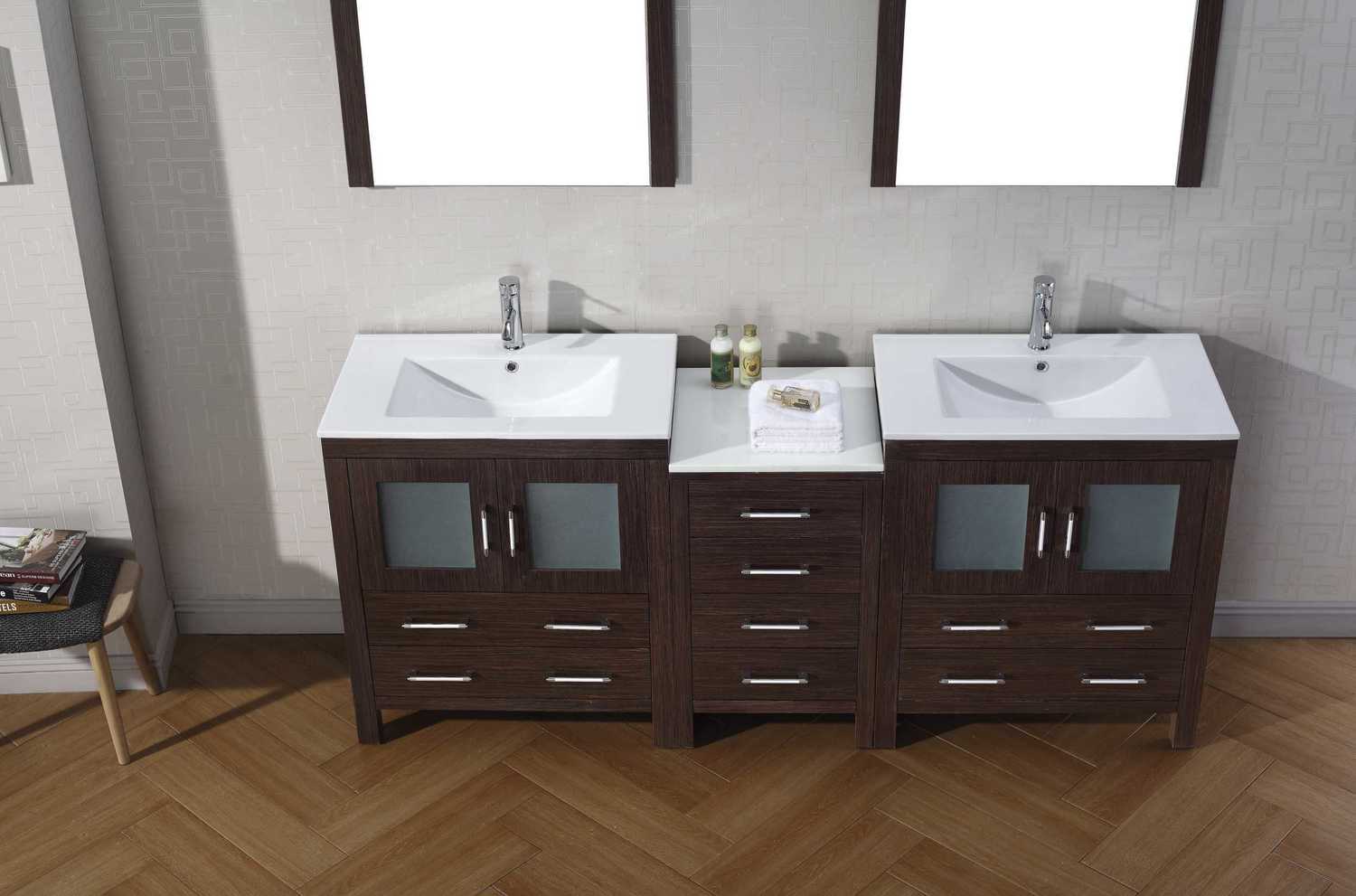 72 inch vanity base Virtu Bathroom Vanity Set Dark Modern