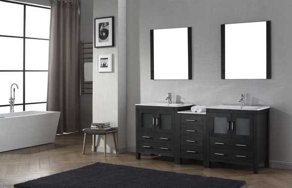 40 inch double sink vanity Virtu Bathroom Vanity Set Dark Modern