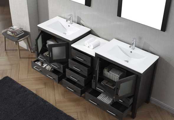40 inch double sink vanity Virtu Bathroom Vanity Set Dark Modern