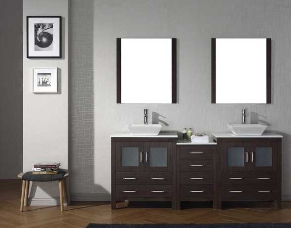 white oak vanity bathroom Virtu Bathroom Vanity Set Dark Modern