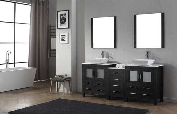 small single vanity Virtu Bathroom Vanity Set Dark Modern