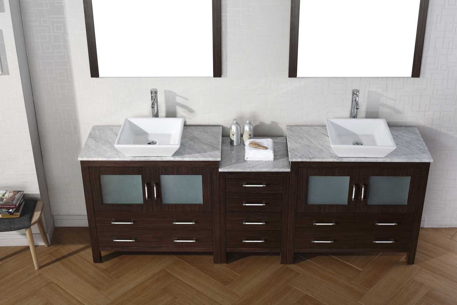 modern farmhouse bathroom vanity Virtu Bathroom Vanity Set Bathroom Vanities Dark Modern