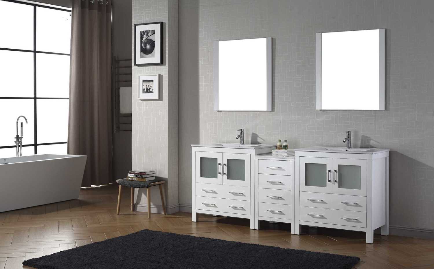 bathroom cabinet free standing Virtu Bathroom Vanity Set Light Modern