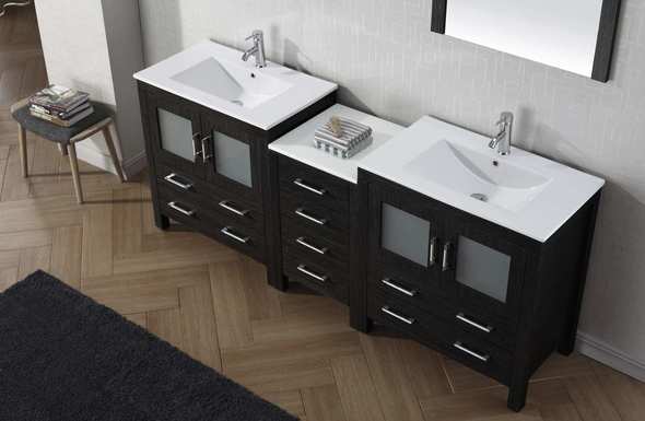 small grey bathroom cabinet Virtu Bathroom Vanity Set Dark Modern