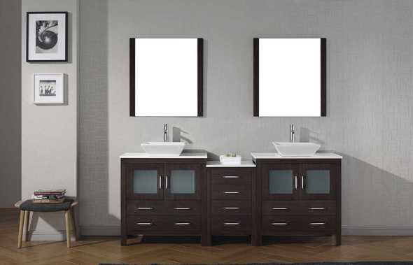sink unit small Virtu Bathroom Vanity Set Dark Modern