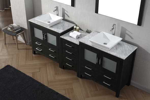 bathroom vanities that look like furniture Virtu Bathroom Vanity Set Dark Modern