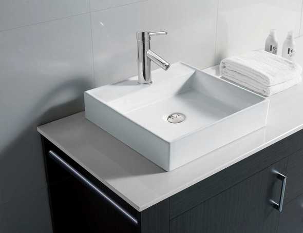 50 inch bathroom vanity top single sink Virtu Bathroom Vanity Set Medium Modern
