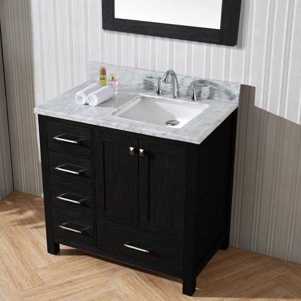 bathroom vanity ideas double sink Virtu Bathroom Vanity Set Dark Transitional