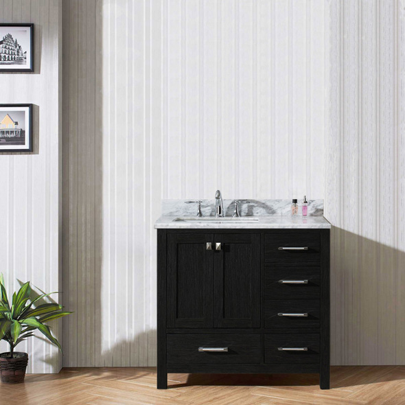 60 inch counter top Virtu Bathroom Vanity Set Dark Transitional