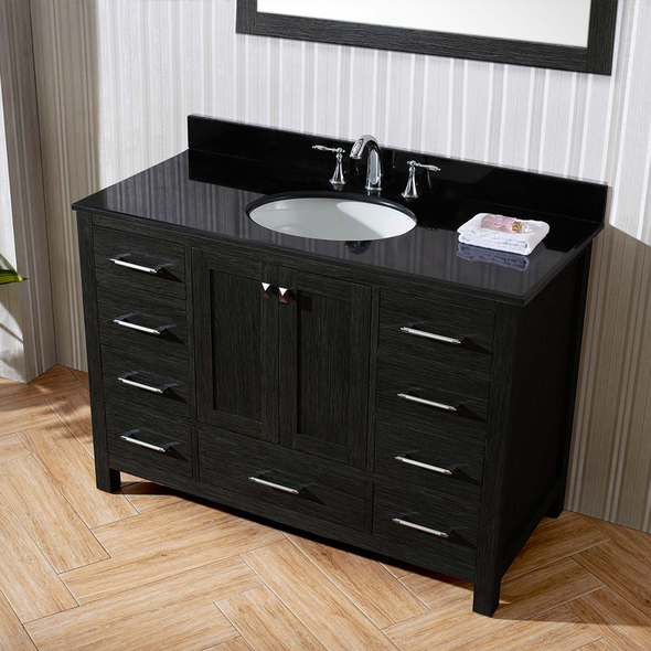 lowes bathroom cabinets Virtu Bathroom Vanity Set Dark Transitional