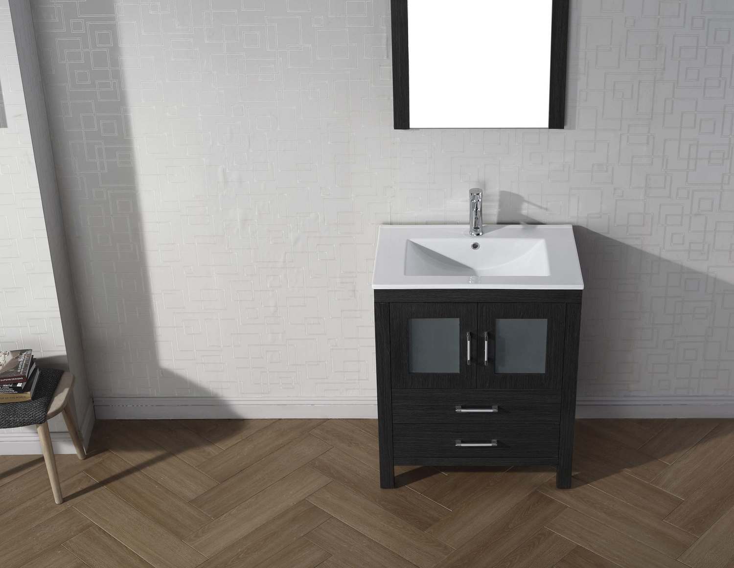 double vanity bathroom ideas Virtu Bathroom Vanity Set Dark Modern