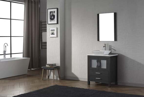 bathroom vanity for small bathroom Virtu Bathroom Vanity Set Dark Modern