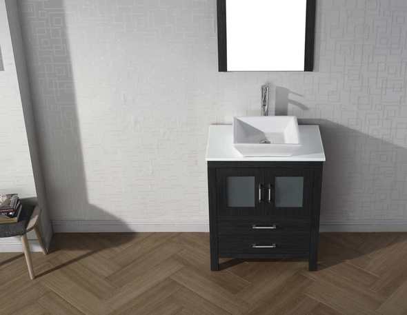 bathroom vanity for small bathroom Virtu Bathroom Vanity Set Dark Modern