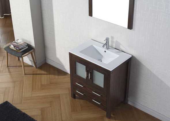 white oak double bathroom vanity Virtu Bathroom Vanity Set Dark Modern