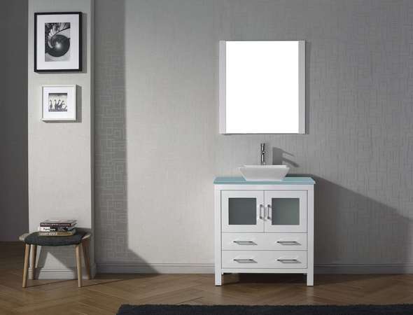 double sink vanity with top Virtu Bathroom Vanity Set Light Modern