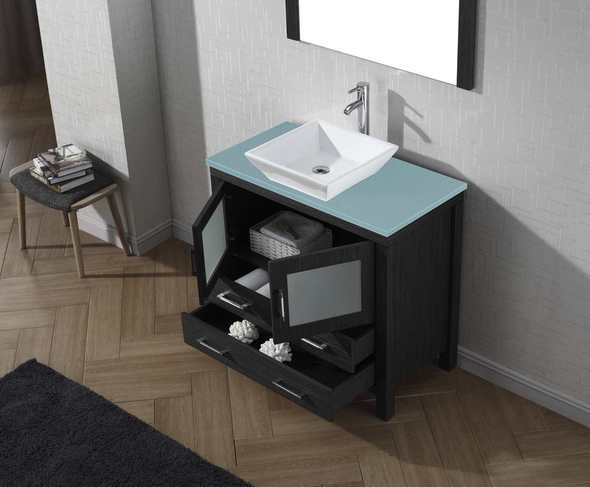 rustic sink unit Virtu Bathroom Vanity Set Dark Modern