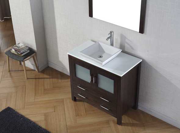 made vanity unit Virtu Bathroom Vanity Set Dark Modern